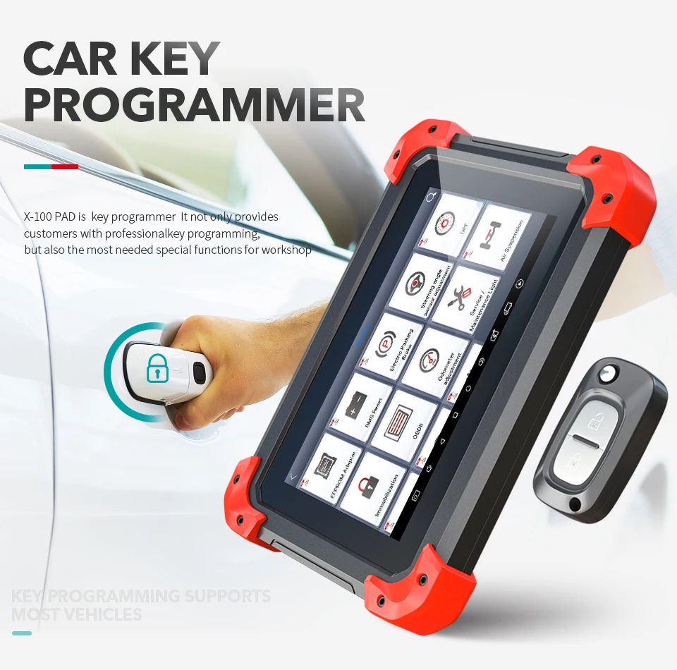Автомобильный диагностический сканер X100 PAD OBD2 считыватель кодов IMMO EPB DPF BMS сброс