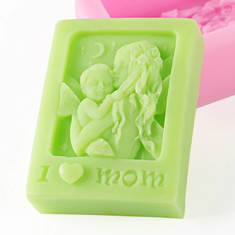 Baby Mother Silicone Soap molds baby soap Love Mom Craft Art Silicone Soap Mold Craft Molds Art Molds DIY