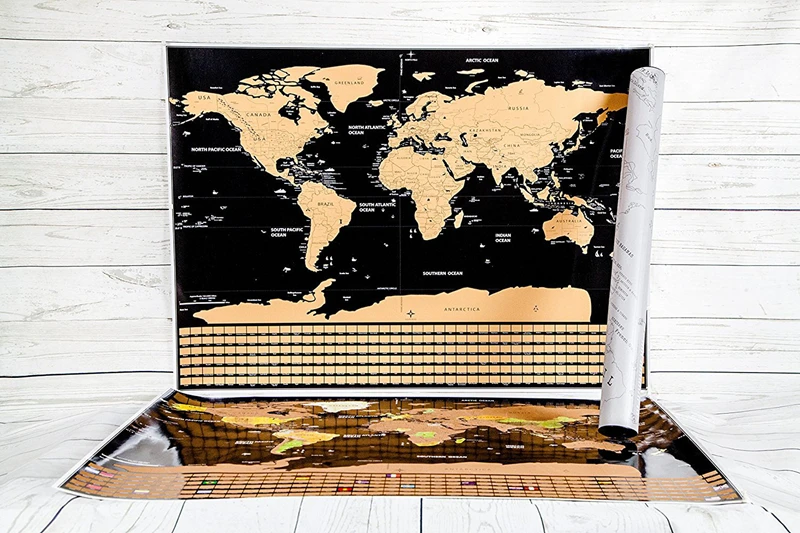 Large Size Scratch Off World Travel Map Premium Personalized Wall Sticker Poster All Country Flags Gift Package for Travelers (7)