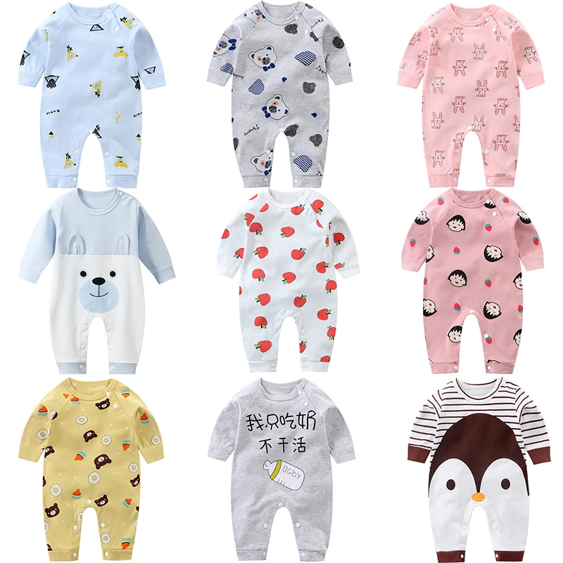coloured baby bodysuits Infant Clothing Baby Girl Boys Cotton Cute Animal Print Clothes Autumn Spring Newborn Baby Rompers For Baby Jumpsuit Costume Baby Bodysuits for boy