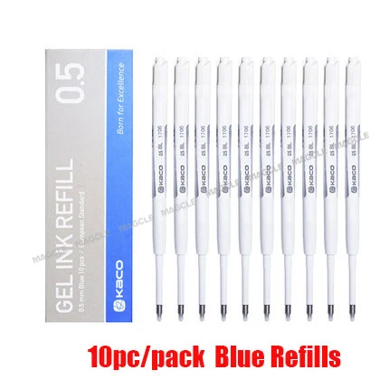 Оригинальные Xiao mi jia металлические ручки PREMEC гладкие швейцарские Сменные ручки 0,5 мм подписывающие ручки mi алюминиевая Заправка для ручек черные, голубые чернила