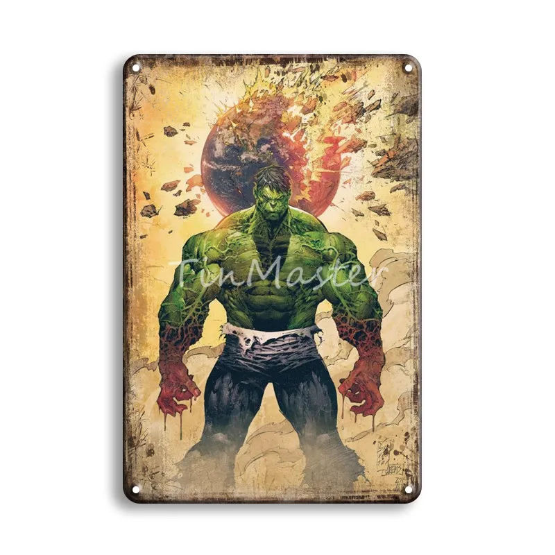20128 MARVEL COMICS ободок для волос в стиле чудо-женщина супергерой Железный человек металлический оловянный знак детская спальня Детская комната Декор для гостиной винтажный металлический постер - Цвет: 20128