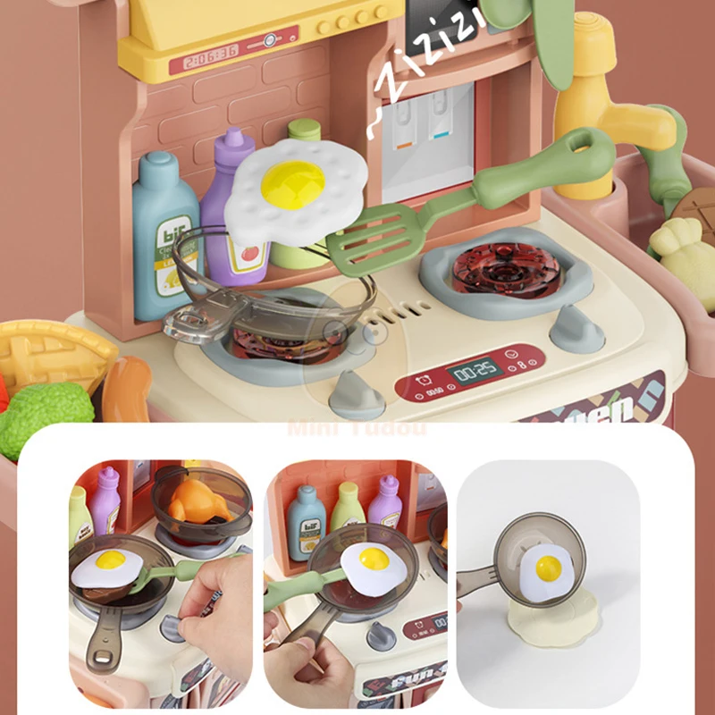 Crianças cozinhar conjunto de cozimento cozinha meninas brinquedos role  play crianças traje fingir role play cozimento jogo amigos - AliExpress