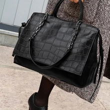 Drands дизайнерская женская сумка с новым узором из крокодиловой кожи, качественная женская сумка из мягкой кожи, большая сумка, новая сумка через плечо, сумка-мессенджер