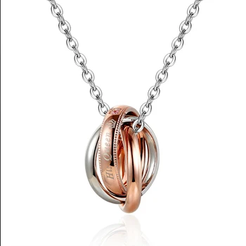

Couples necklaces pendants women stainless steel fashion wedding necklace Steel color chainsnecklace jewelry for man Accessories