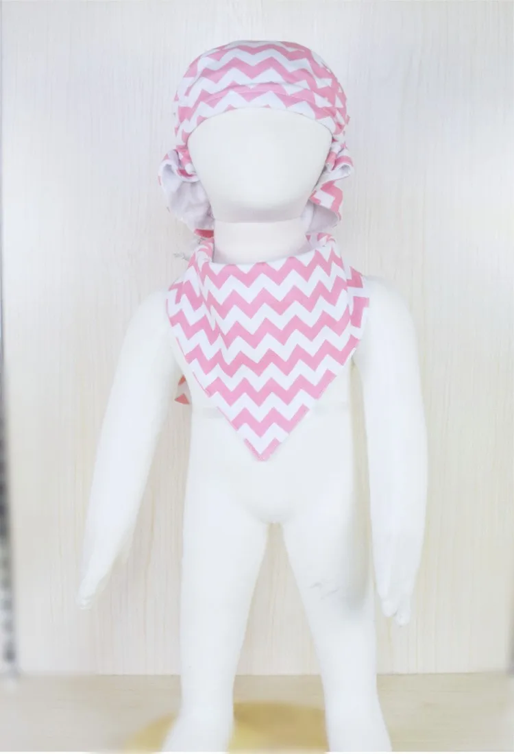 

British Style Infants Hat Bibs Set Handsome Cute Hat Triangular Binder