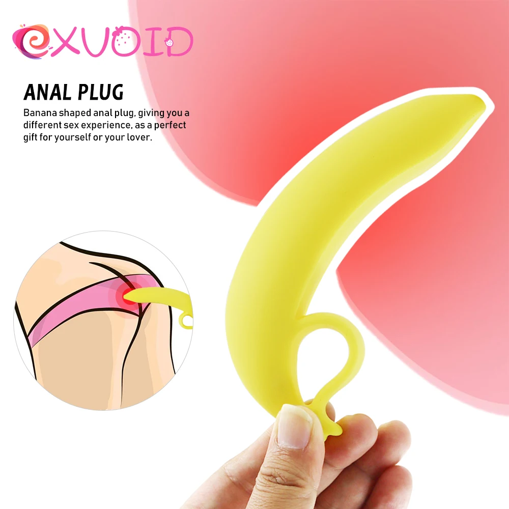 EXVOID Secret Banana Dildo G Spot Massager Prostate Anal Plug No Vibrator Sex Toys for Women Silicone Penis Adult Products | Красота и