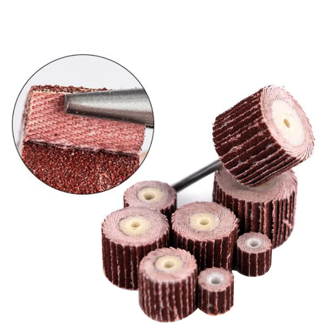 10 20mm 80 600 Grit Abrasive Grinder Rotary Dremel Tools Polishing