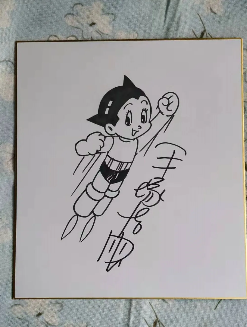 Ручной рисунок Osamu Tezuka Mighty Atom Shikishi художественная доска Паленая 272*242 мм 101902
