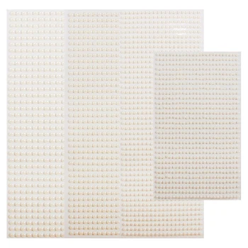 

1 Set Ivory white Half Round Pearls 3/4/5/6mm Stickers Self-Adhesive Faux Embellishment For Nail Art Scrapbooking