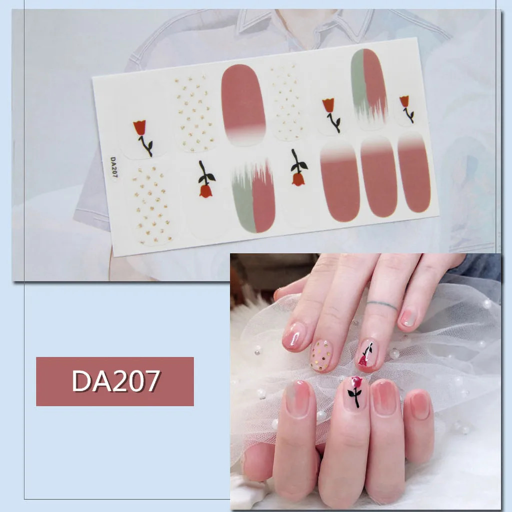3D наклейки для ногтей переводные наклейки для ногтей летние наклейки для ногтей Маникюрные наклейки для ногтей переводные наклейки для ногтей - Цвет: DA207