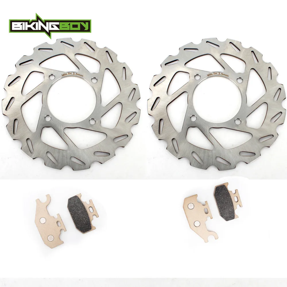 BIKINGBOY для CAN AM Outlander 400 500 650 800 Max 07 08 09 10 11 12 STD XT передние тормозные диски роторы+ колодки ATV Quad комплект