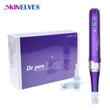 Dr pen X5 Новая беспроводная микро игла цифровой ЖК-дисплей Дерма ручка профессиональная для мезотерапия микроиглами татуировки
