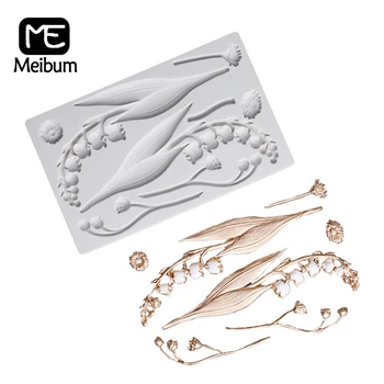 

Meibum Bell Orchid Pattern Gumpaste Sugarcraft Baking Tools Fondant Mould Silicone Mold Flower Relief Cake Decorating Tools