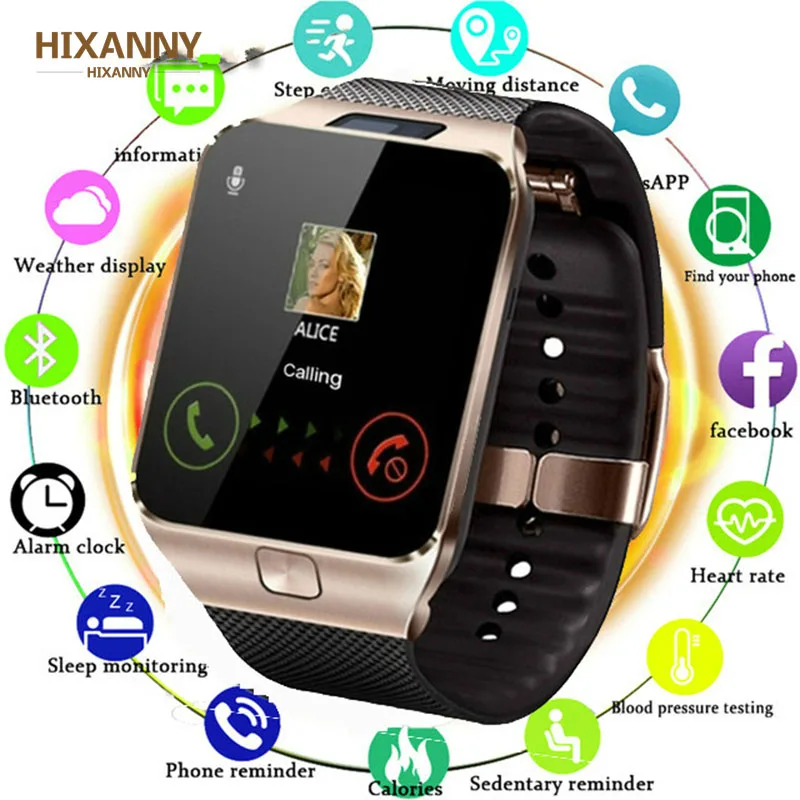 

New Bluetooth Smart Watch DZ09 A1 for Apple Watch with Camera 2G SIM TF Card Slot Smartwatch Phone for Android IPhone Russia T15