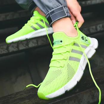 

Men Sneakers Men Casual Shoes Popcorn rubber combined bottom elastic sneakers Light Sapato Masculino Hollow Sole Chaussure Homme