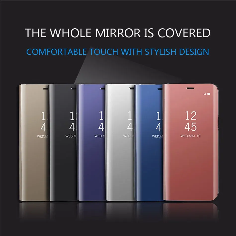 Умный зеркальный флип-чехол для samsung Galaxy S8 S9 S10 плюс S7 S6 край S10e Note 8 9 10 Pro J3 J5 J7 A3 A5 A7 A6 A8 крышка