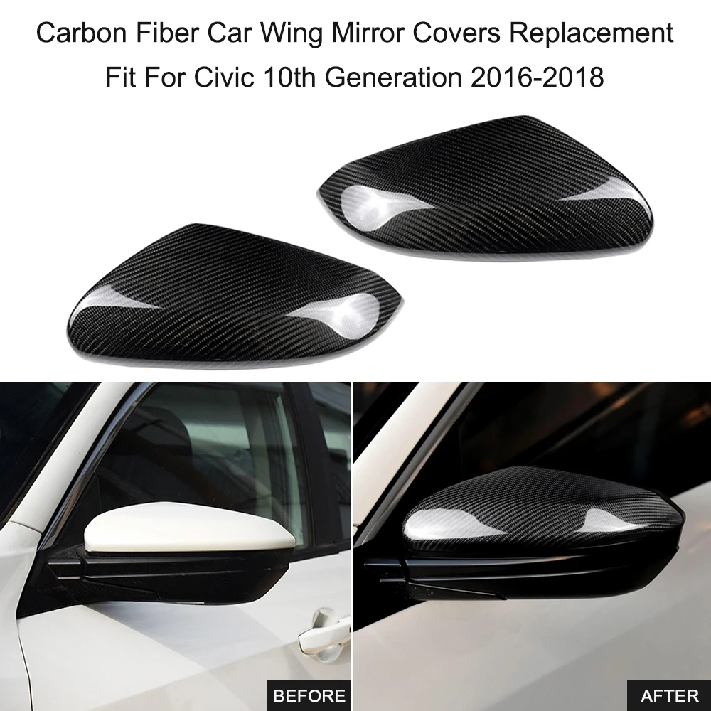 

New Carbon Fiber Car Wing Mirror Cover Rearview Mirror Caps Replacement For BMW E90 2005-2008 Side Door Mirror Covers