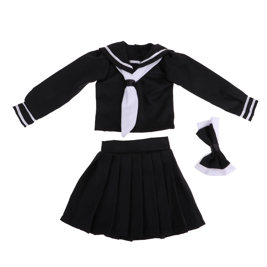 1/3 BJD двухкомпонентная форма в стиле колледжа юбка для ночной Лолиты куклы черный