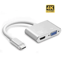 USB C 4K Type C to HDMI-compatible VGA USB3.0 HUB Adapter for Samsung Galaxy S10/S9/S8 Huawei Mate 20/P30 Pro
