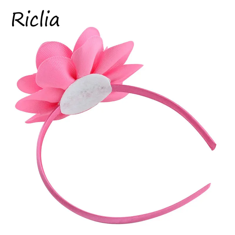 Riclia 20 шт./партия, Детские аксессуары для волос, Цветочные головные уборы, однотонные красивые головные волосы для девочек, милое украшение принцессы, 20 цветов