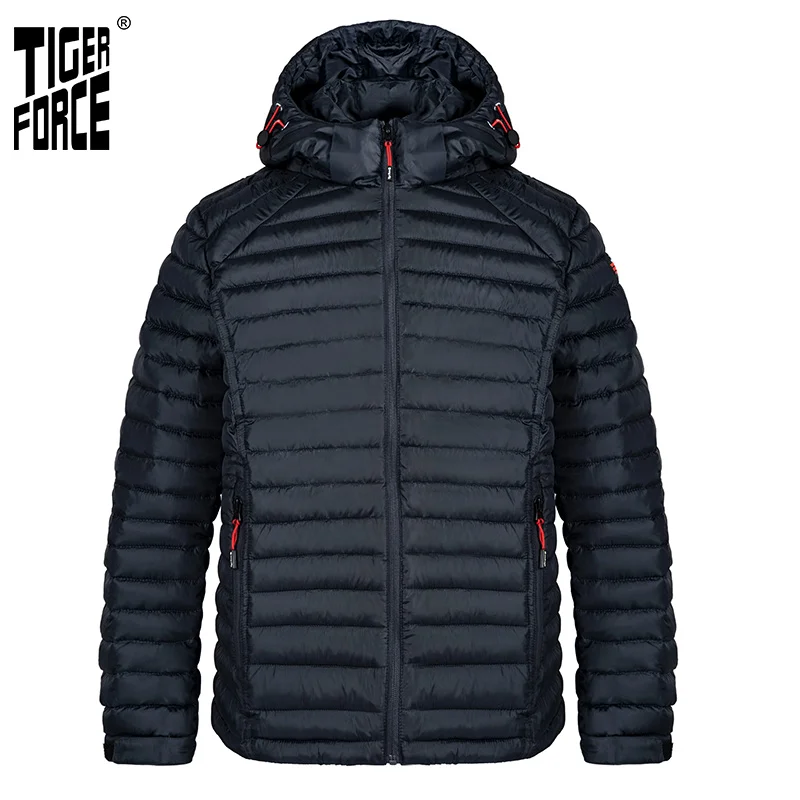 Tigre fuerza 2021 nueva chaqueta de los hombres de primavera Casual de moda de alta calidad Parka abrigo de algodón ligero Delgado cremallera chaquetas de 50628