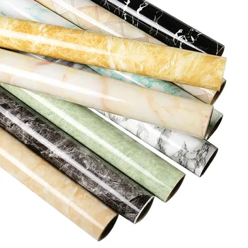

Self Adhesive Waterproof Marble Wall Stickers Background Walls Living Room Wallpaper Home Decor Kitchen Oil Refurbished Stickers