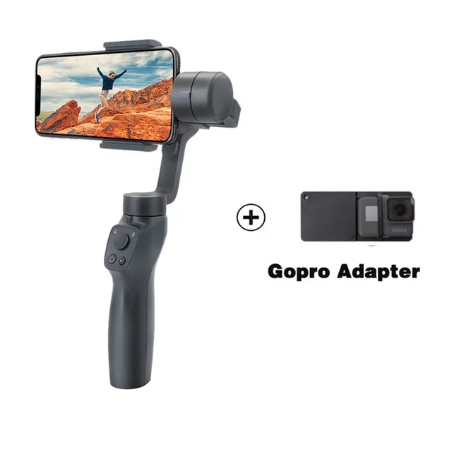 Beyondsky Eyemind 2 3-осевой Ручной Стабилизатор Gopro Экшн камеры Gimbal для iphone и Android телефон сумка для переноски штатив подарки VS DJI Osmo 2 - Цвет: add gopro adapter