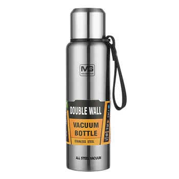 

1500ML Large Capacity Stainless Steel Insulation Bottle Outdoor Sports Vacuum Flask with Lanyard Filter