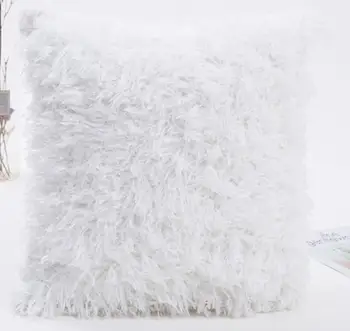 

Feather Down Pillowcase Elegant and Simple Plush Pillowcase Color Feather Down Pillow Cushion Cover