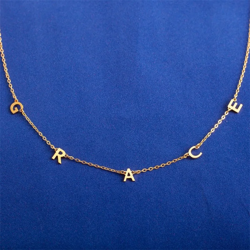 

Personalized Name Necklace Dainty Chocker Mothers Day Gift Ideas Custom Initial Necklace Letter Necklace 925 Sterling Silver