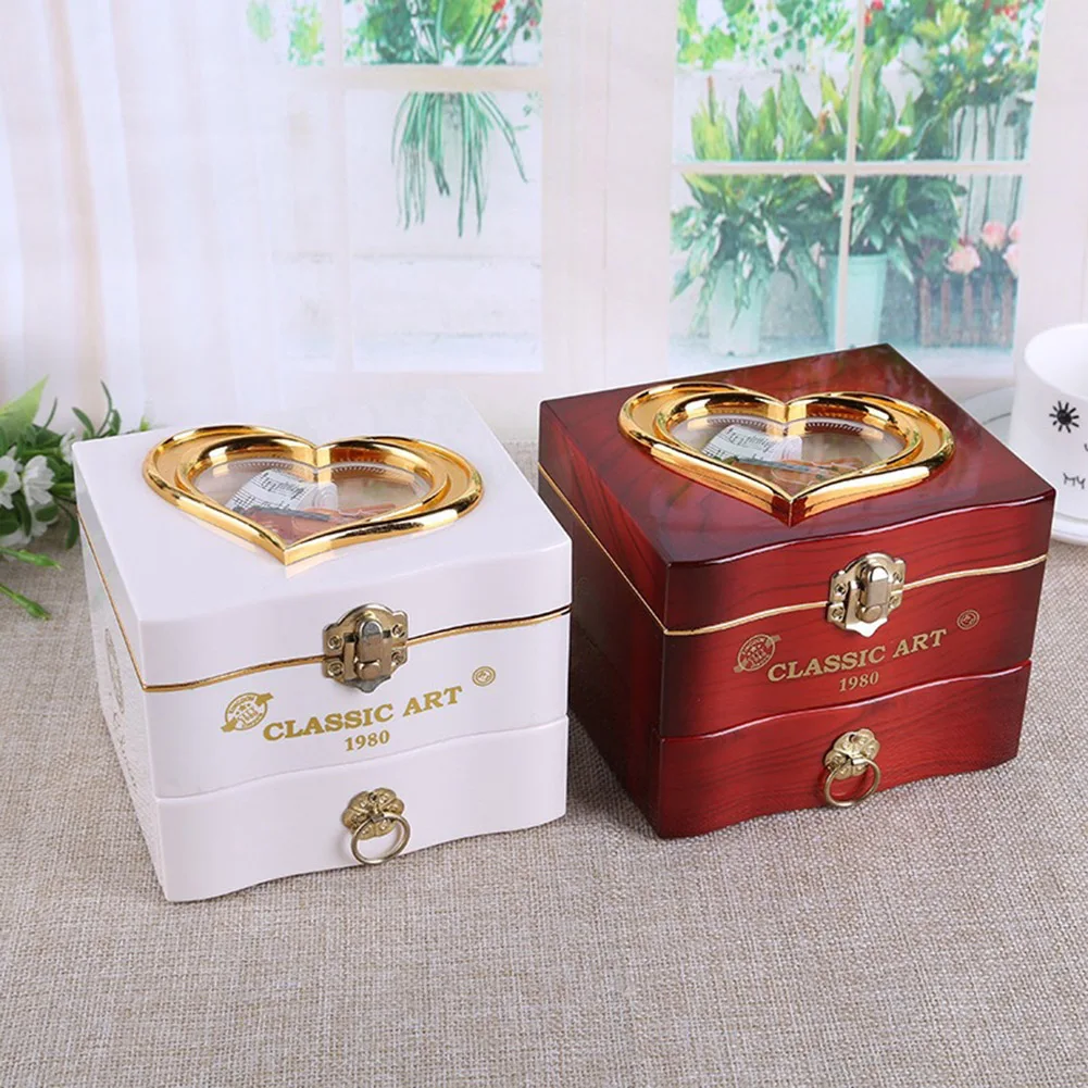 DIY Music Box Jewelry Box Rotating Ballerina Dancing Girl Table Jewelry Storage Crafts Ornaments Bedroom Home Decoration Gifts