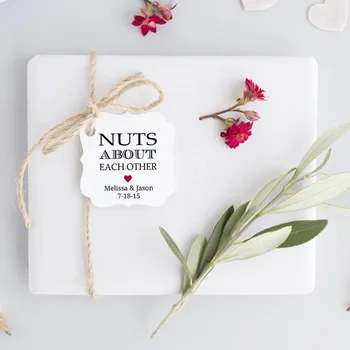 

Custom Any Text Tags Trail Mix Tags Personalize Tags Nuts About Each Other Tags