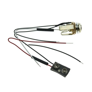 

KAISH 9V Active Guitar Pickup Battery Clip with Switchcraft Stereo Jack Wiring Harness for EMG/DUNCAN Active Pickups