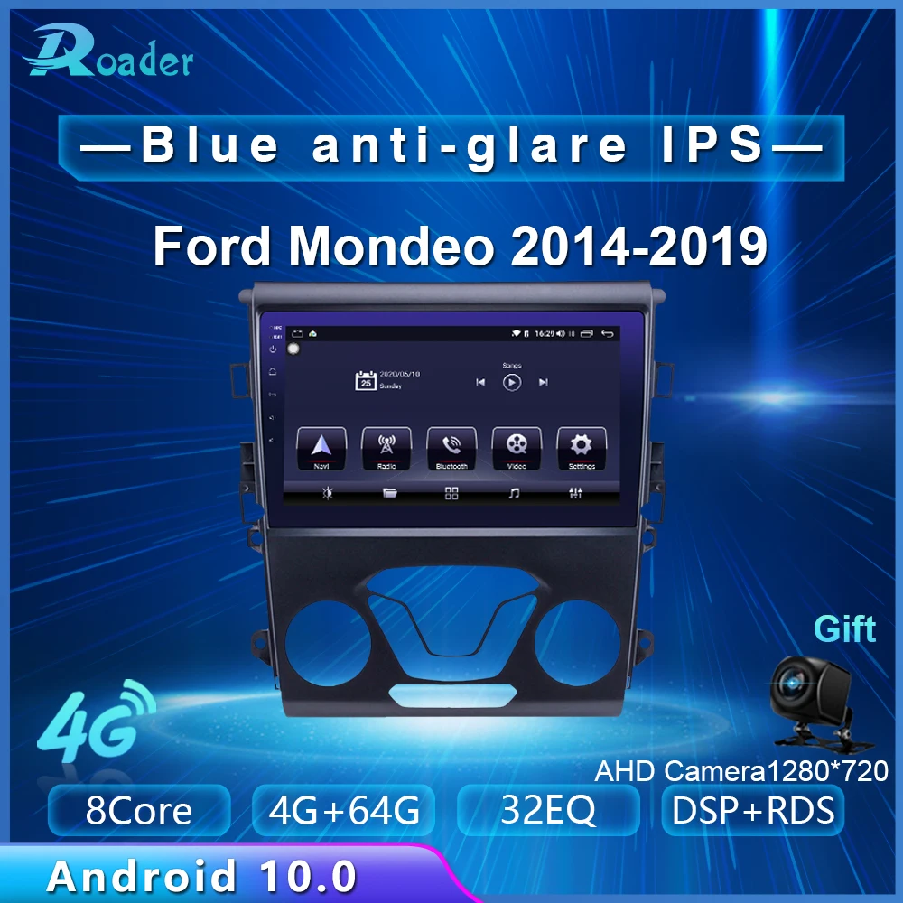 Автомобильный мультимедийный плеер Roader Android 10 0 автомобильный DVD для Ford Mondeo 2014 2015