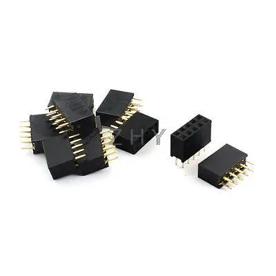 

10Pcs Double Rows 2x5 10Pin Female DIP Straight Pin Header Socket