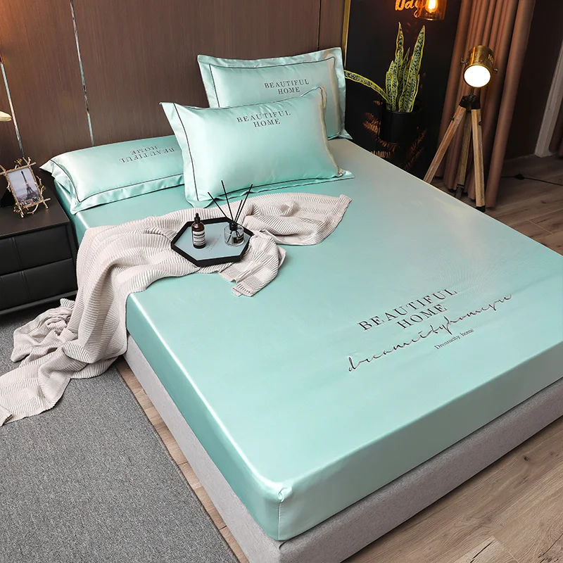 2020 новые продукты Ice silk вышитый Коврик покрывало простынь наволочки для подушек