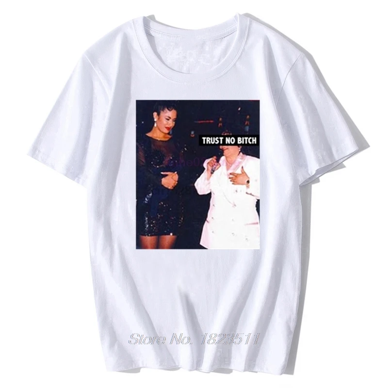Selena Quintanilla Trust No Bitch Camiseta de algodón de manga corta