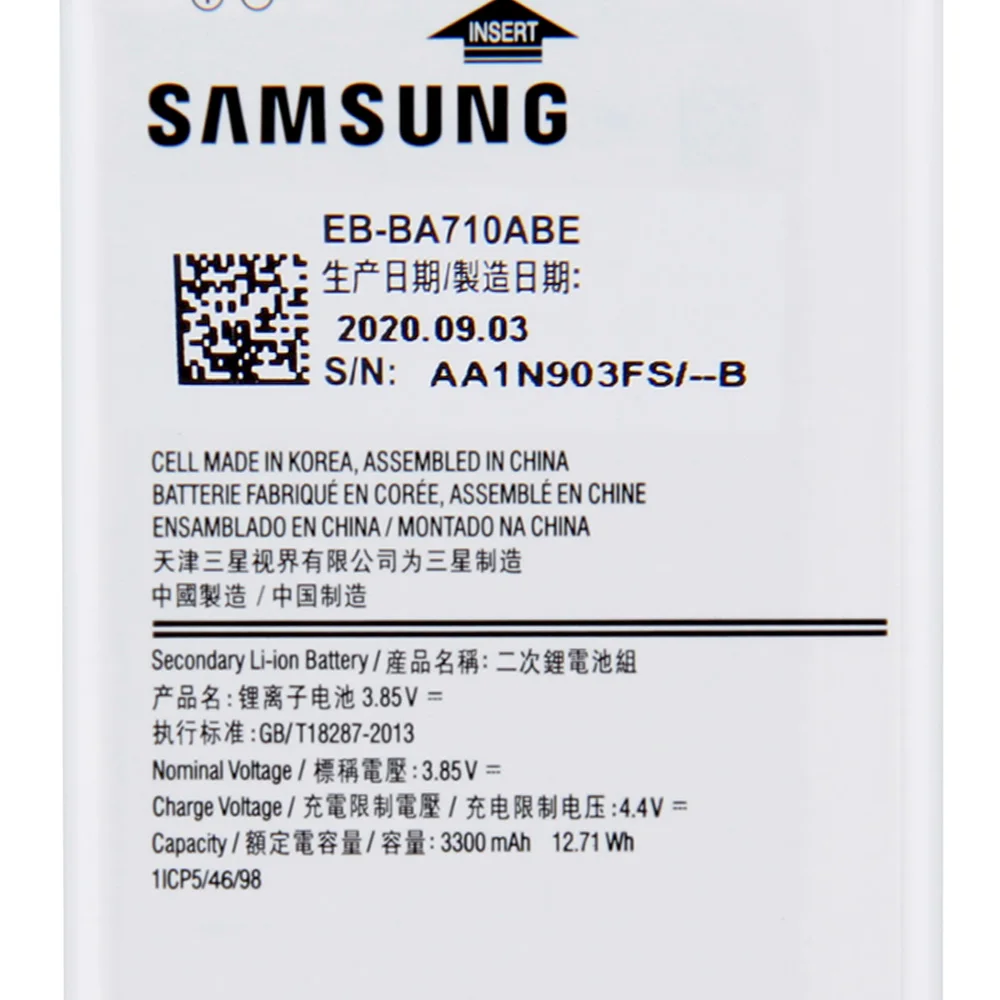 Samsung оригинальный запасной аккумулятор EB BA710ABE для GALAXY A7 2016 A710 A7100 A7109 A710F
