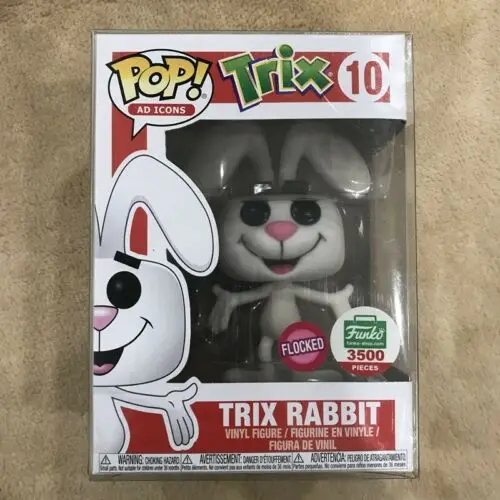 

Exclusive Official Funko pop Ad Icons - Flocked Trix Rabbit #10 Vinyl Action Figure Collectible Model Toy with Original Box