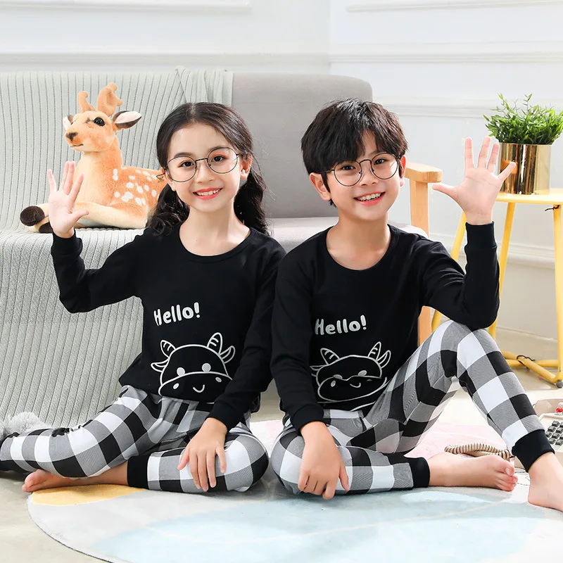 Baby Jongen Meisje Pyjama Sets Koreaanse Pyjama Voor Kinderen Nachtkleding Geel Cartoon Spons Night Outfits Herfst Kinderen Kleding|Pyjama Sets| - AliExpress