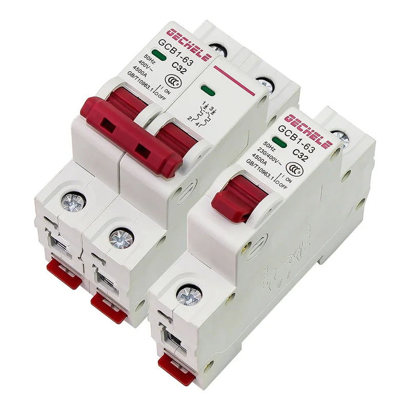 TPN 1P Мини автоматический выключатель MCB 10A, 16A, 20A, 25A, 32A мини DZ47 воздушный выключатель C45 переключатель низкого напряжения