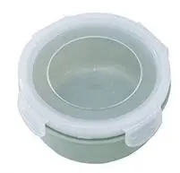 round green Небольшой контейнер Bento для обеда холодильник коробки ящик для хранения мини Ланч-бокс пластиковая круглая посуда портативный контейнер для еды - Цвет: round green