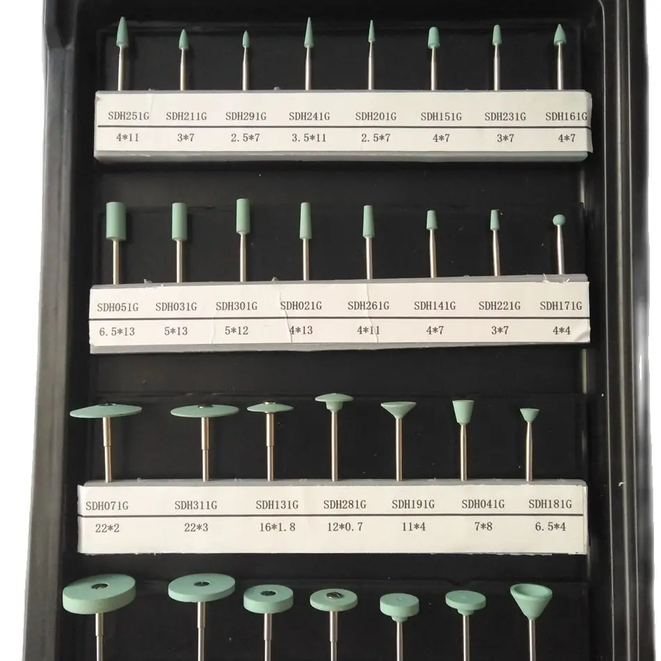 2Pcs Diamond Stone Polisher Quick Grinder Trimmer Per Acrilico Zirconia Ceramics Crowns Denture Teeth Dental Lab Equipment