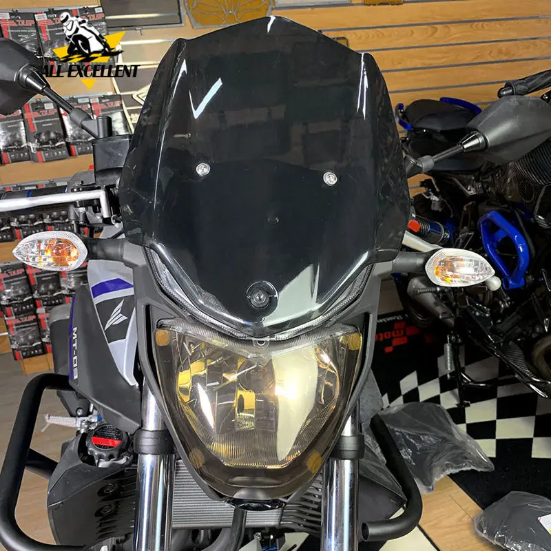 Защита для лобового стекла и передней фары YAMAHA MT03 MT 03 2015 2018|Козырьки от ветра ветр.