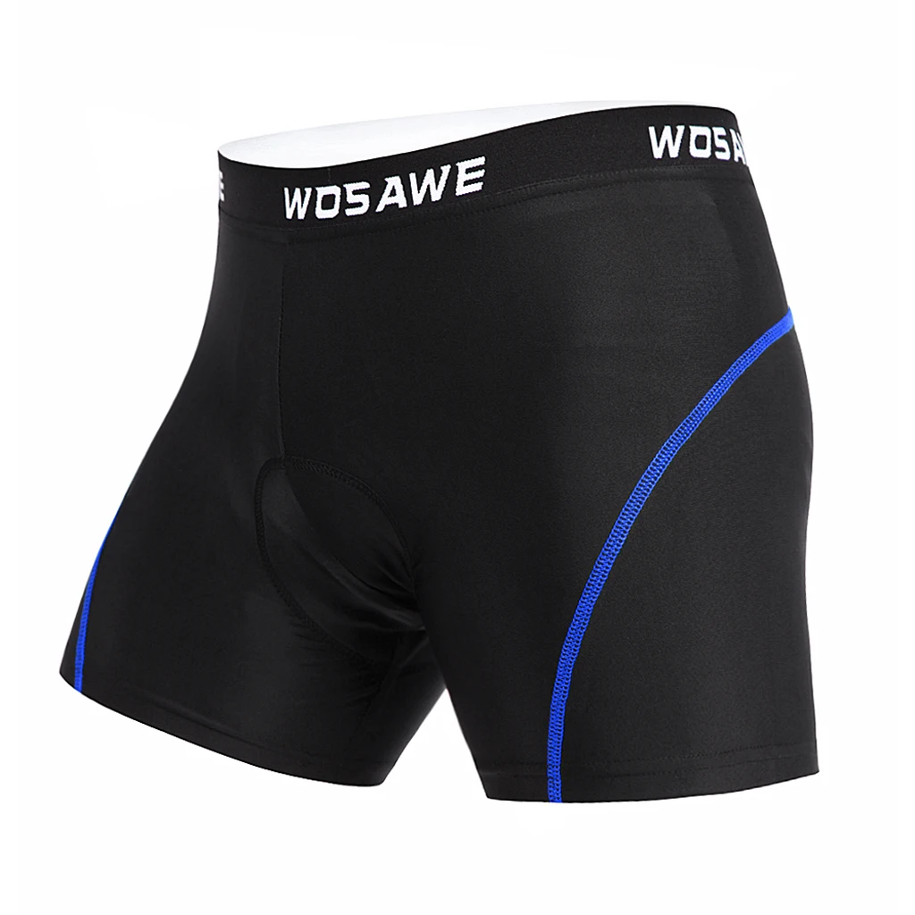 Unisex Men Woman Cycling Shorts Comfortable Bicycle Shorts Gel Blue Line Not Easy to Deformation