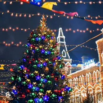 

String Lights Waterproof Solar Powered Lamp 12M 22M 200LED Colorful Flower Fairy Garlands for Garden Patio Fence Christmas Decor