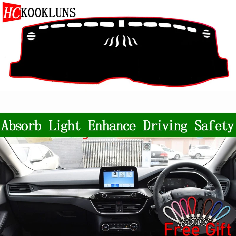 

For Ford Foucs 2019 Right Hand Drive Dashboard Cover Car Stickers Sun Shade Dash Mat Carpet Interior Accessories