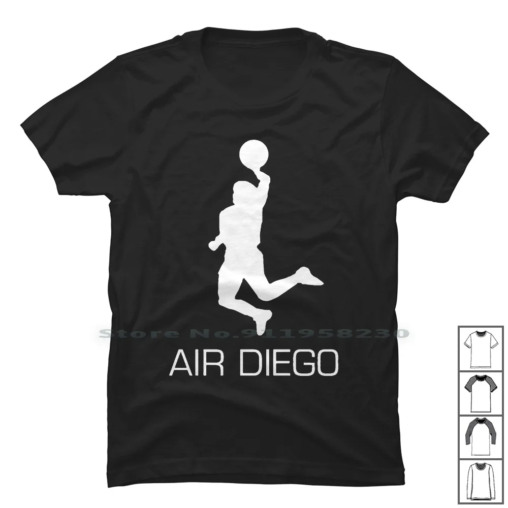 Maglietta Air Diego 100% Cotone Argentina Football Popular Legend Sport Diego Port Ball Hot Air End Ego