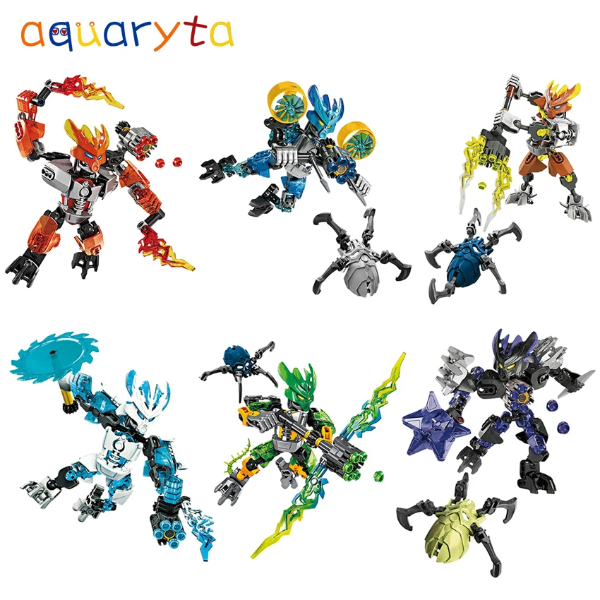 

Aquaryta BIONICLE Series 706 Warrior Slicer Basher Scorpio Figures Building Blocks Toy for 70778 70779 70780 70781 70782 70783